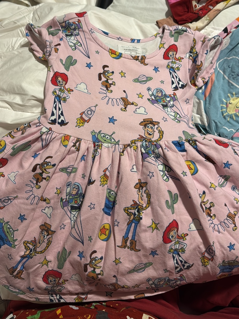LITTLE SLEEPIES Toy Story Pink Girls' POCKET DRESS